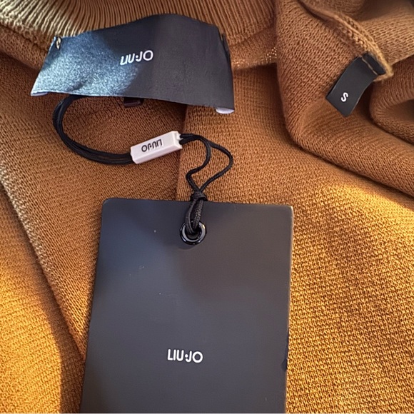 ✨ LIU JO ✨ NWT Italian Knitwear Cotton Zip Bomber Sweater Jacket Size Small - Picture 4 of 11